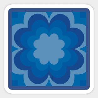 blue gradient flower tunnel Sticker